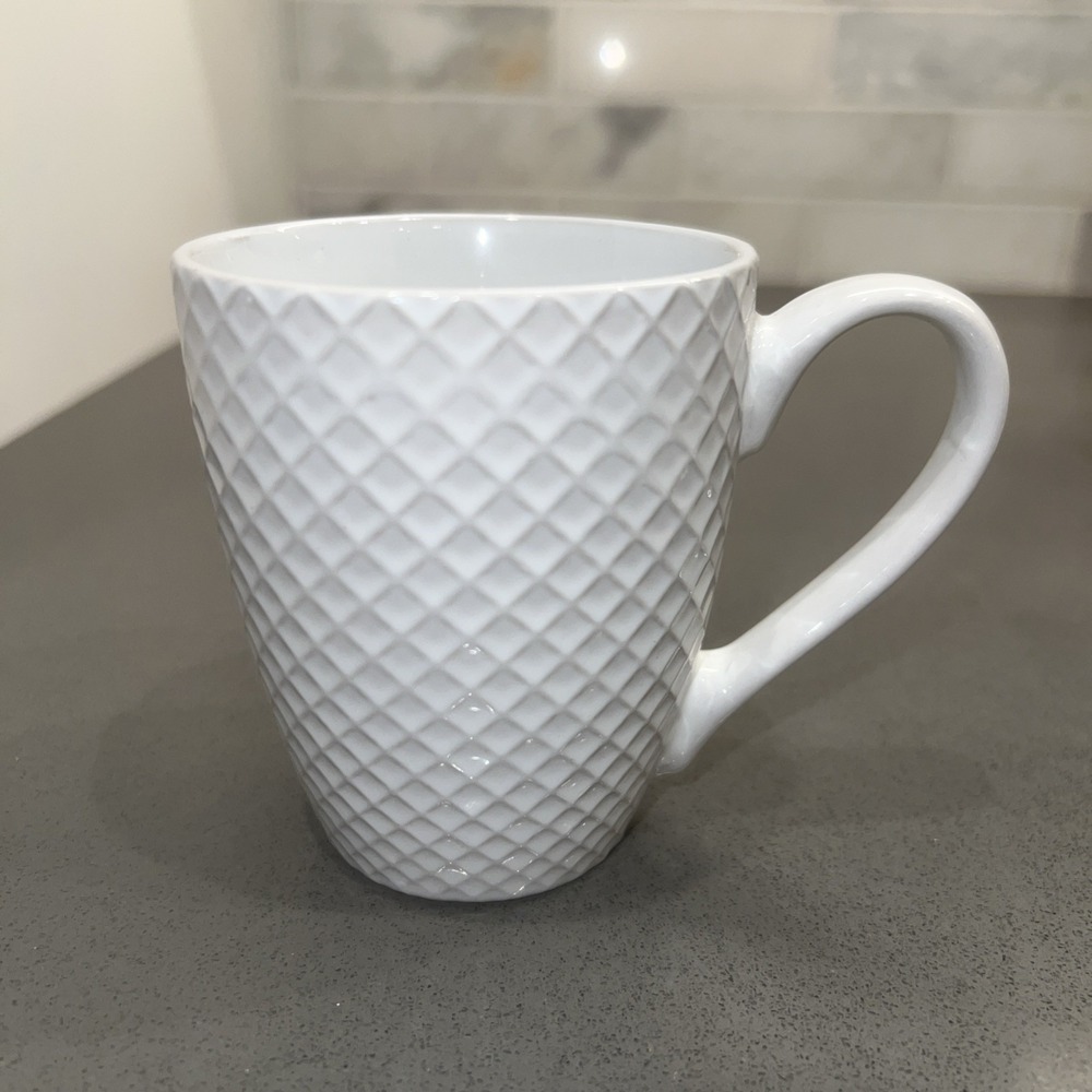 1~designpac White Coffee Or Tea Cup-Distinctive And Elegant Waffle Finish
